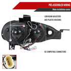 2001-2005 Mazda Miata MX-5 Dual Halo Projector Headlights (Matte Black Housing/Clear Lens)