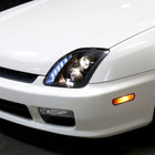 1997-2001 Honda Prelude SMD LED Light Strip Projector Headlights - Matte Black/Clear Lens