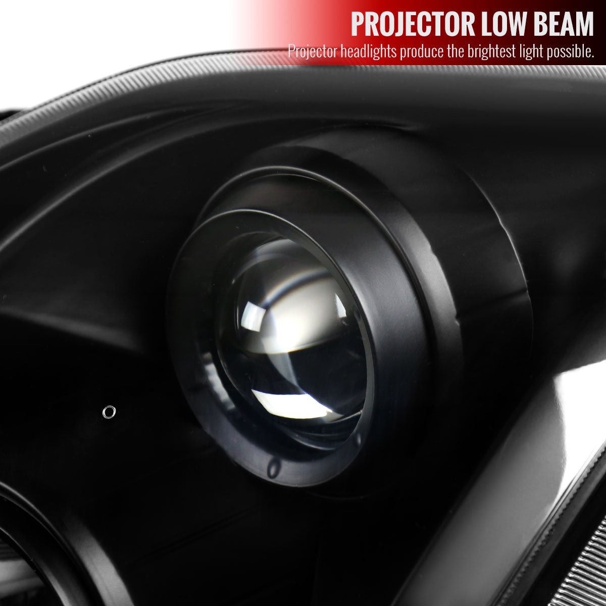 1997-2001 Honda Prelude SMD LED Light Strip Projector Headlights - Matte Black/Clear Lens