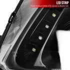 1997-2001 Honda Prelude SMD LED Light Strip Projector Headlights - Matte Black/Clear Lens