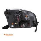 1997-2001 Honda Prelude SMD LED Light Strip Projector Headlights - Matte Black/Clear Lens