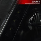 1997-2001 Honda Prelude SMD LED Light Strip Projector Headlights - Matte Black/Smoke Lens