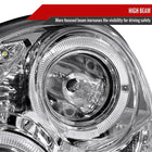 2002-2003 Subaru Impreza Dual Halo Bug Eye Projector Headlights (Chrome Housing/Clear Lens)