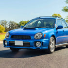 2002-2003 Subaru Impreza Dual Halo Bug Eye Projector Headlights (Chrome Housing/Clear Lens)
