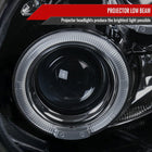 2002-2003 Subaru Impreza Dual Halo Bug Eye Projector Headlights (Glossy Black Housing/Smoke Lens)