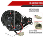 2002-2003 Subaru Impreza Dual Halo Bug Eye Projector Headlights (Glossy Black Housing/Smoke Lens)