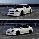 2002-2003 Subaru Impreza Dual Halo Bug Eye Projector Headlights (Glossy Black Housing/Smoke Lens)