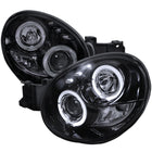 2002-2003 Subaru Impreza Dual Halo Bug Eye Projector Headlights (Glossy Black Housing/Smoke Lens)
