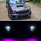 2002-2003 Subaru Impreza Dual Halo Bug Eye Projector Headlights (Matte Black Housing/Clear Lens)