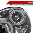 2002-2003 Subaru Impreza Dual Halo Bug Eye Projector Headlights (Matte Black Housing/Clear Lens)