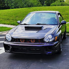2002-2003 Subaru Impreza Dual Halo Bug Eye Projector Headlights (Matte Black Housing/Clear Lens)