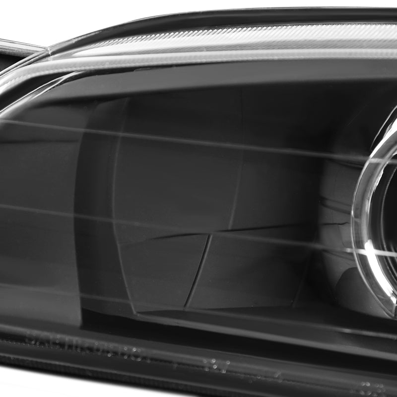 1995-2001 Subaru Impreza Retro Style Projector Headlights - Matte Black/Clear Lens