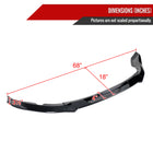 2009-2012 Nissan 370Z Glossy Black 3PC Front Bumper Lip Splitter Kit