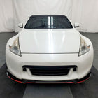 2009-2012 Nissan 370Z Glossy Black/Red Trim 3PC Front Bumper Lip Splitter Kit