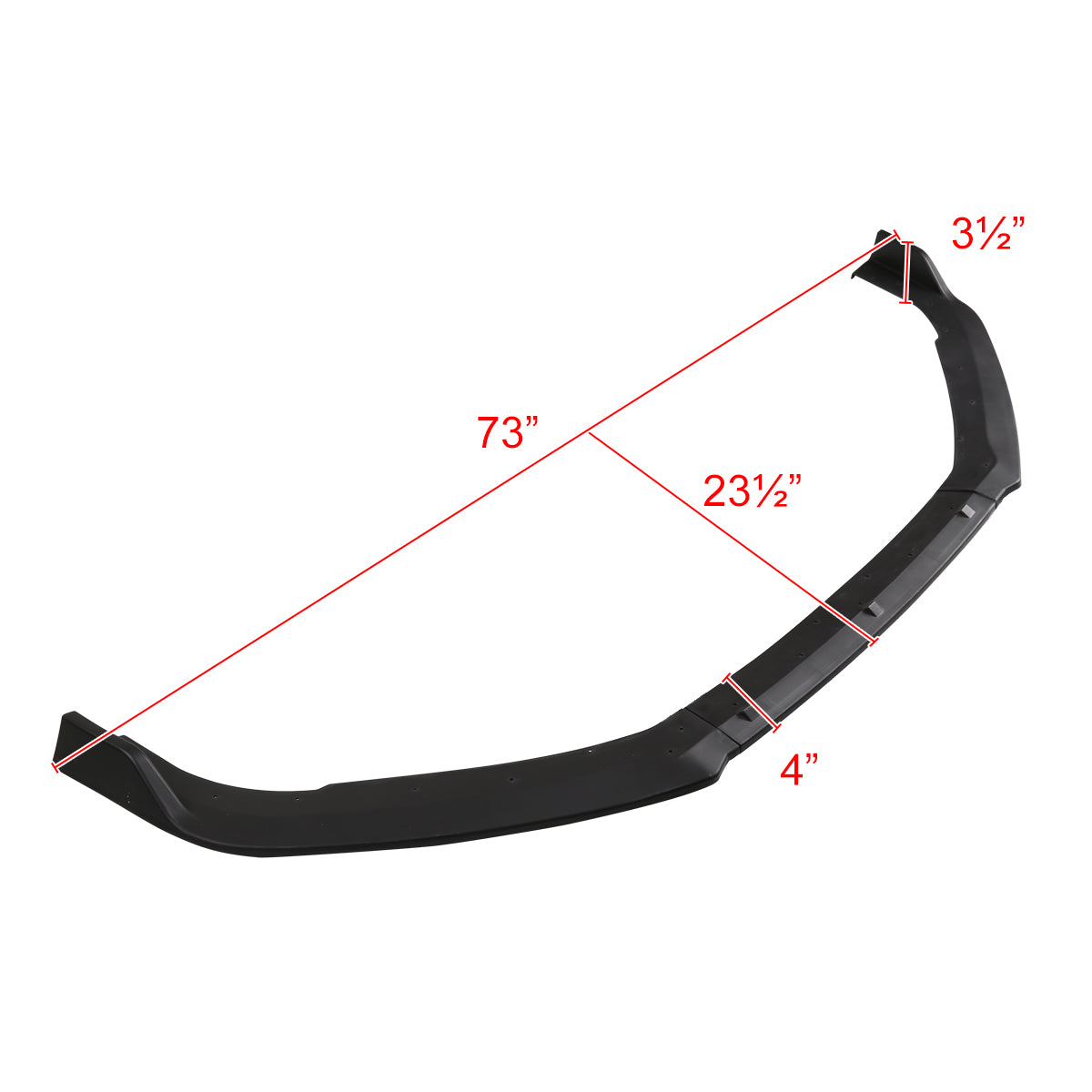 2018-2020 Honda Accord Matte Black Polypropylene 3PC Front Bumper Lip