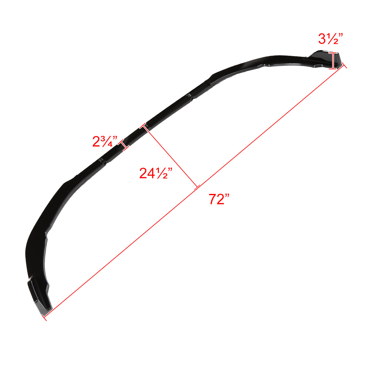 2018-2020 Toyota Camry SE/XSE/LE/XLE Glossy Black 3PC Bumper Lip