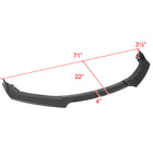 2016-2018 Honda Civic Sedan Matte Black Polypropylene 3PC Bumper Lip Kit