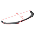 2016-2018 Honda Civic Sedan Glossy Black/Red Trim 3PC Front Bumper Lip Splitter Kit