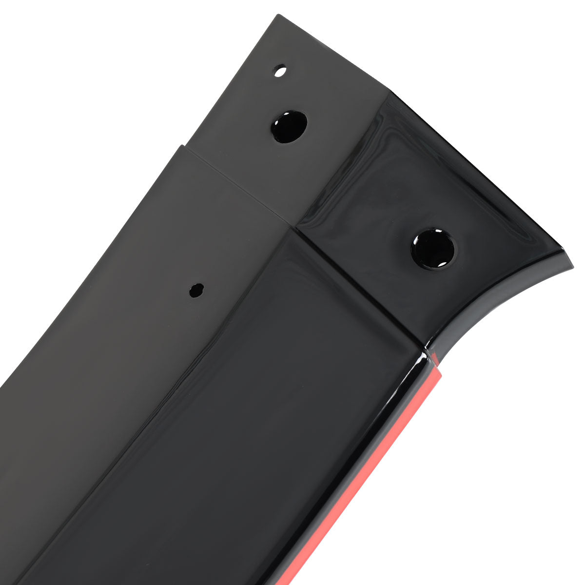 2016-2018 Honda Civic Sedan Glossy Black/Red Trim 3PC Front Bumper Lip Splitter Kit