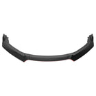 2016-2018 Honda Civic Sedan Glossy Black/Red Trim 3PC Front Bumper Lip Splitter Kit
