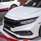 2017-2021 Honda Civic Si Glossy Black/Red Trim 3PC Front Bumper Lip Kit