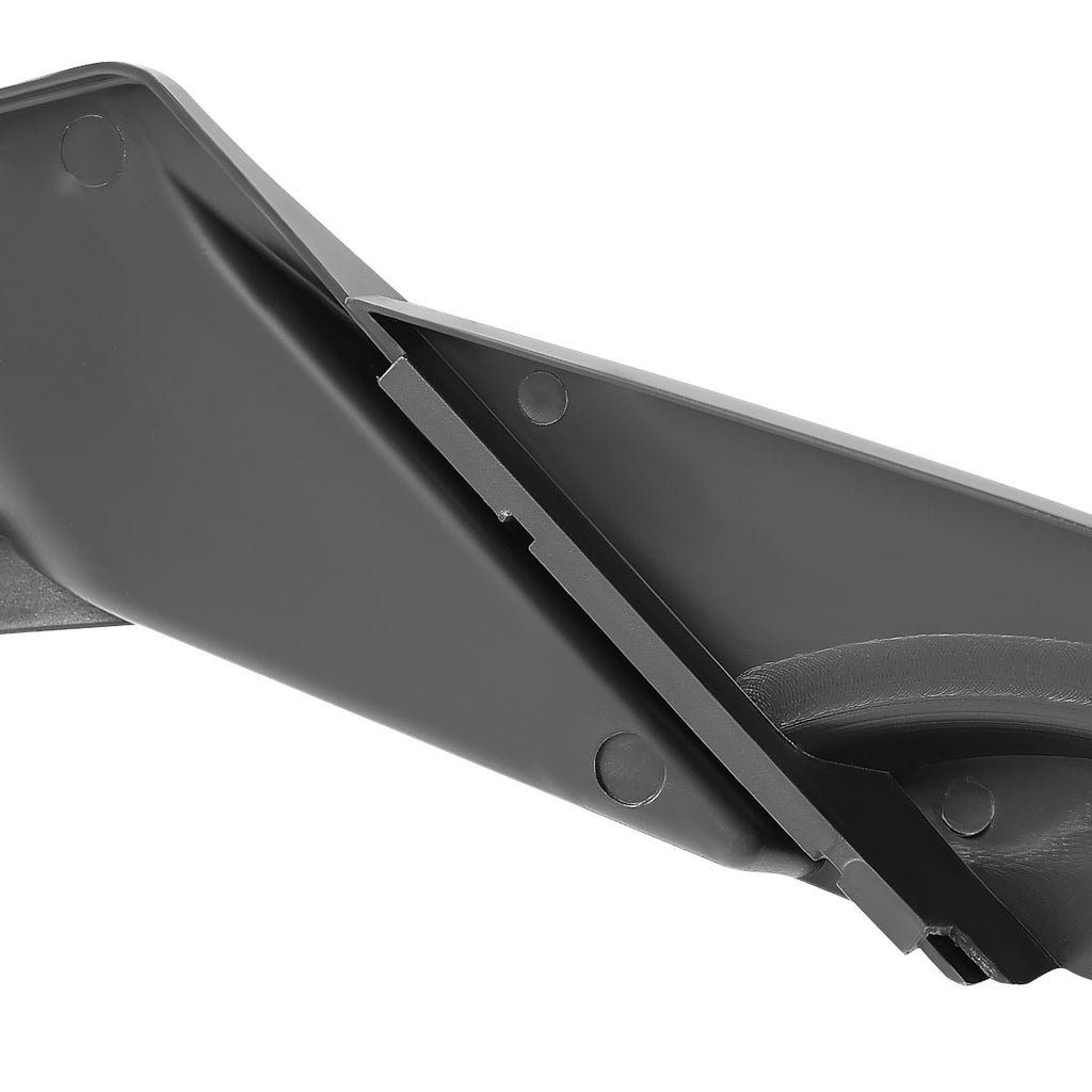 2019-2021 Honda Civic Sedan Glossy Black Polypropylene 3PC Front Bumper Lip Set