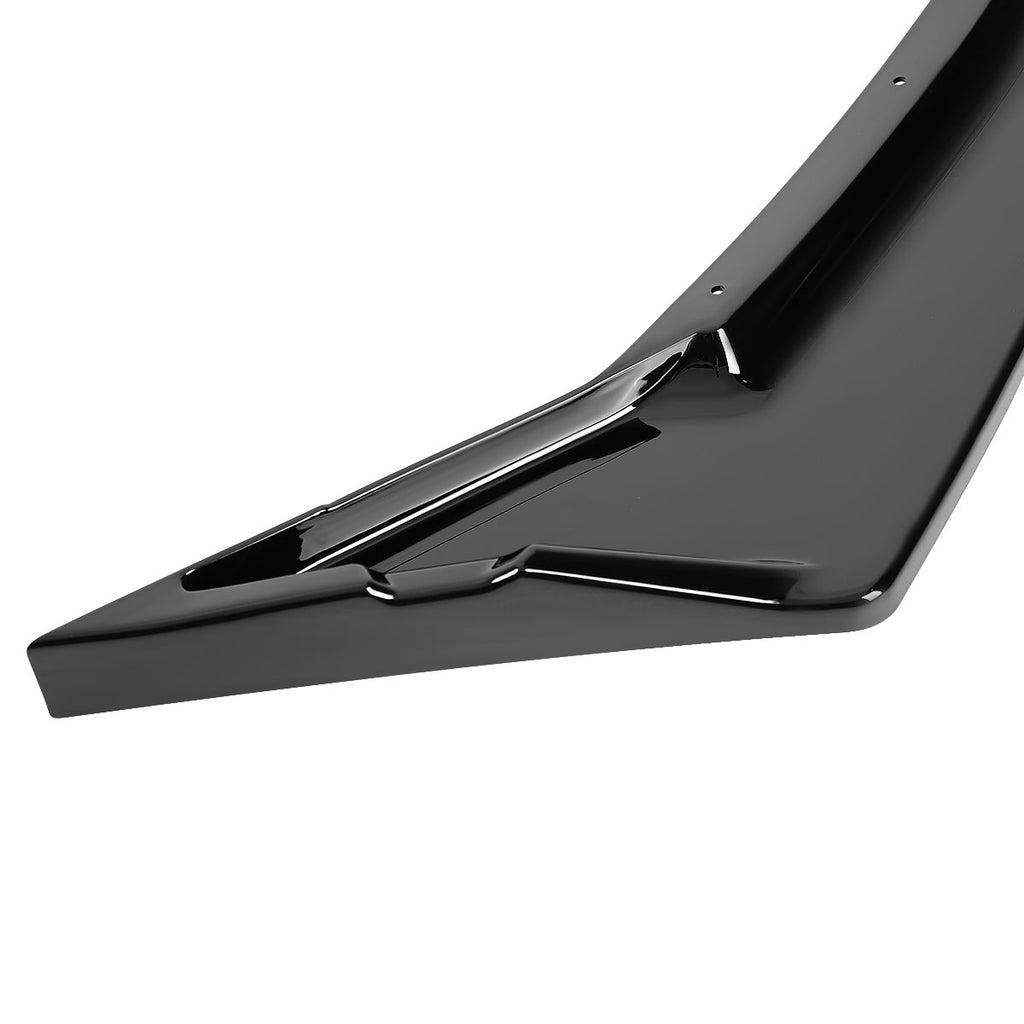 2019-2021 Honda Civic Sedan Glossy Black Polypropylene 3PC Front Bumper Lip Set
