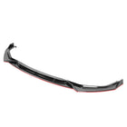 2019-2021 Honda Civic Sedan Glossy Black/Red Trim 3PC Front Bumper Lip Set