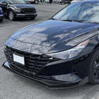 2021-2022 Hyundai Elantra Matte Black 3PC Front Bumper Lip Splitter Kit