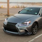 2014-2016 Lexus IS250 F-Sport Glossy Black 3PC Front Bumper Lip Splitter Kit