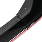 2017-2020 Lexus IS200t/IS300/IS350 Glossy Black/Red Trim 3PC Front Bumper Lip Splitter Kit