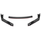 2017-2020 Lexus IS200t/IS300/IS350 Glossy Black/Red Trim 3PC Front Bumper Lip Splitter Kit