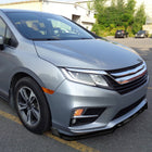 2018-2020 Honda Odyssey Glossy Black 3PC Front Bumper Lip Splitter Kit