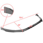 2014-2015 Kia Optima Glossy Black 3PC Front Bumper Lip Splitter Kit
