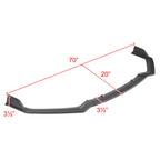 2018-2020 Infiniti Q50 Sport Matte Black Polypropylene 3PC Bumper Lip Set