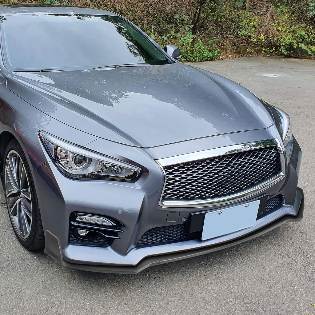 2018-2020 Infiniti Q50 Sport Matte Black Polypropylene 3PC Bumper Lip Set