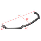 2018-2020 Infiniti Q50 Sport Glossy Black Polypropyelen 3PC Bumper Lip Set