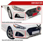 2018-2019 Hyundai Sonata Matte Black 3PC Front Bumper Lip Splitter Kit