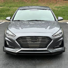 2018-2019 Hyundai Sonata Matte Black 3PC Front Bumper Lip Splitter Kit