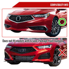 2018-2021 Acura TLX Glossy Black 3PC Front Bumper Lip Splitter Kit
