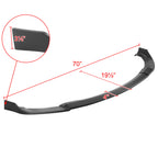 2012-2017 Hyundai Veloster Matte Black 3PC Front Bumper Lip Splitter Kit