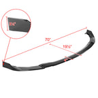 2012-2017 Hyundai Veloster Glossy Black 3PC Front Bumper Lip Splitter Kit