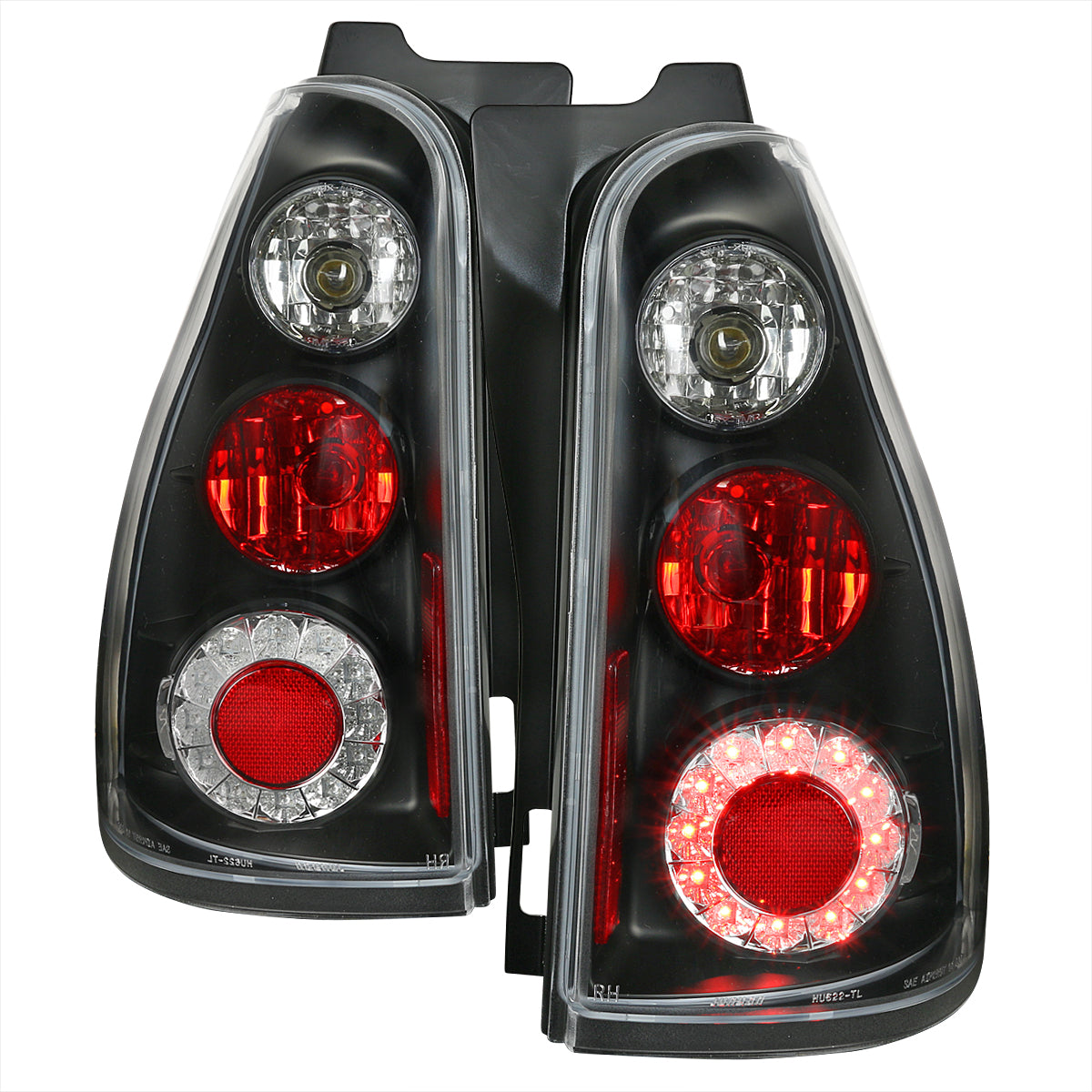 2003-2005 Toyota 4Runner LED Tail Lights (Matte Black Housing/Clear Lens)