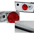 2003-2005 Honda Accord Sedan Tail Lights (Chrome Housing/Clear Lens)