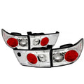 2003-2005 Honda Accord Sedan Tail Lights (Chrome Housing/Clear Lens)