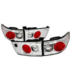 2003-2005 Honda Accord Sedan Tail Lights (Chrome Housing/Clear Lens)