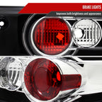 2003-2005 Honda Accord Sedan Tail Lights (Matte Black Housing/Clear Lens)