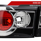 2003-2005 Honda Accord Sedan Tail Lights (Matte Black Housing/Clear Lens)