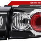 2003-2005 Honda Accord Sedan Tail Lights (Matte Black Housing/Clear Lens)
