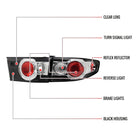 2003-2005 Honda Accord Sedan Tail Lights (Matte Black Housing/Clear Lens)
